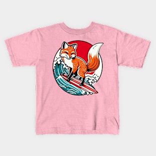 Surfing fox Kids T-Shirt